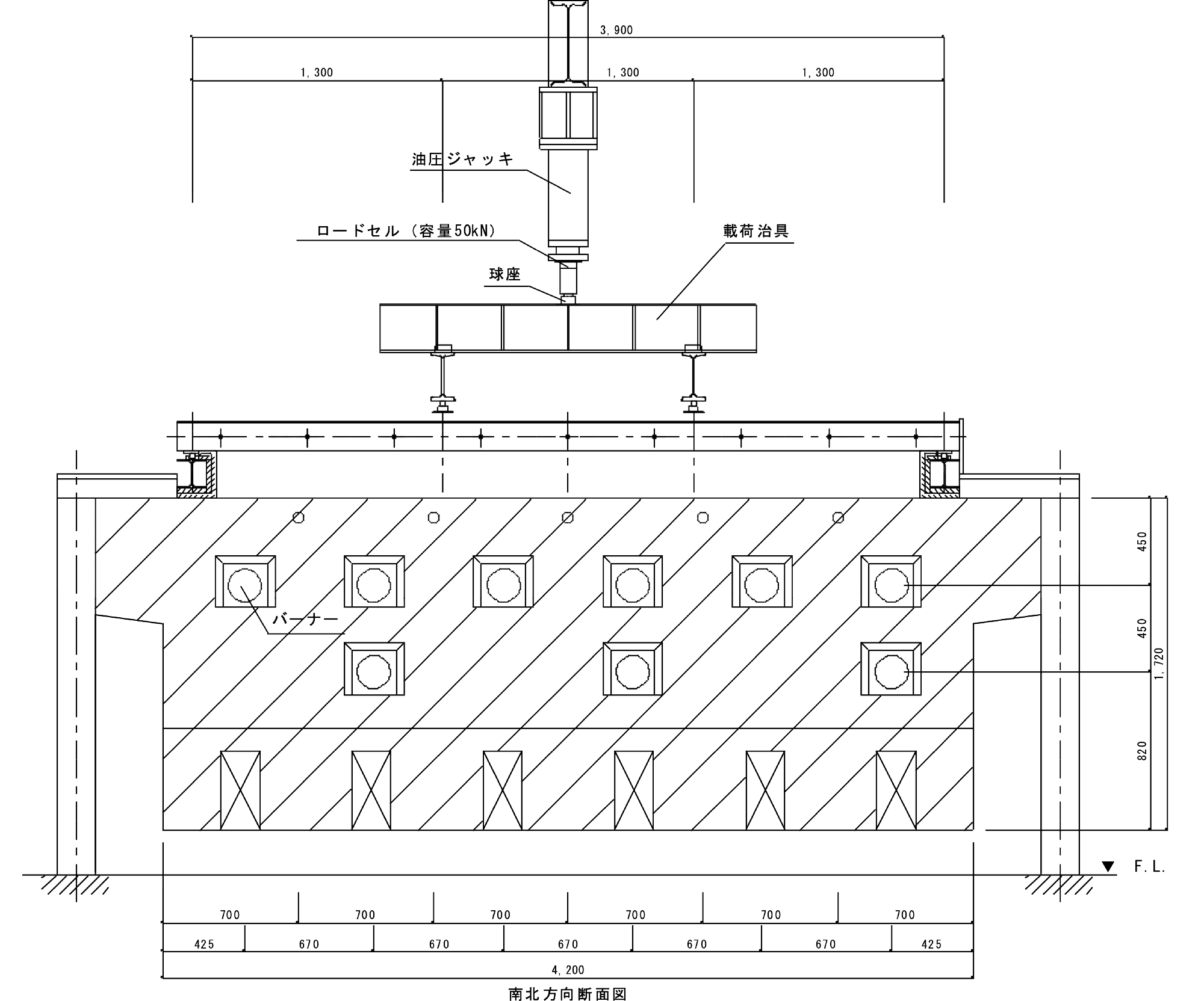 南北方向断面図