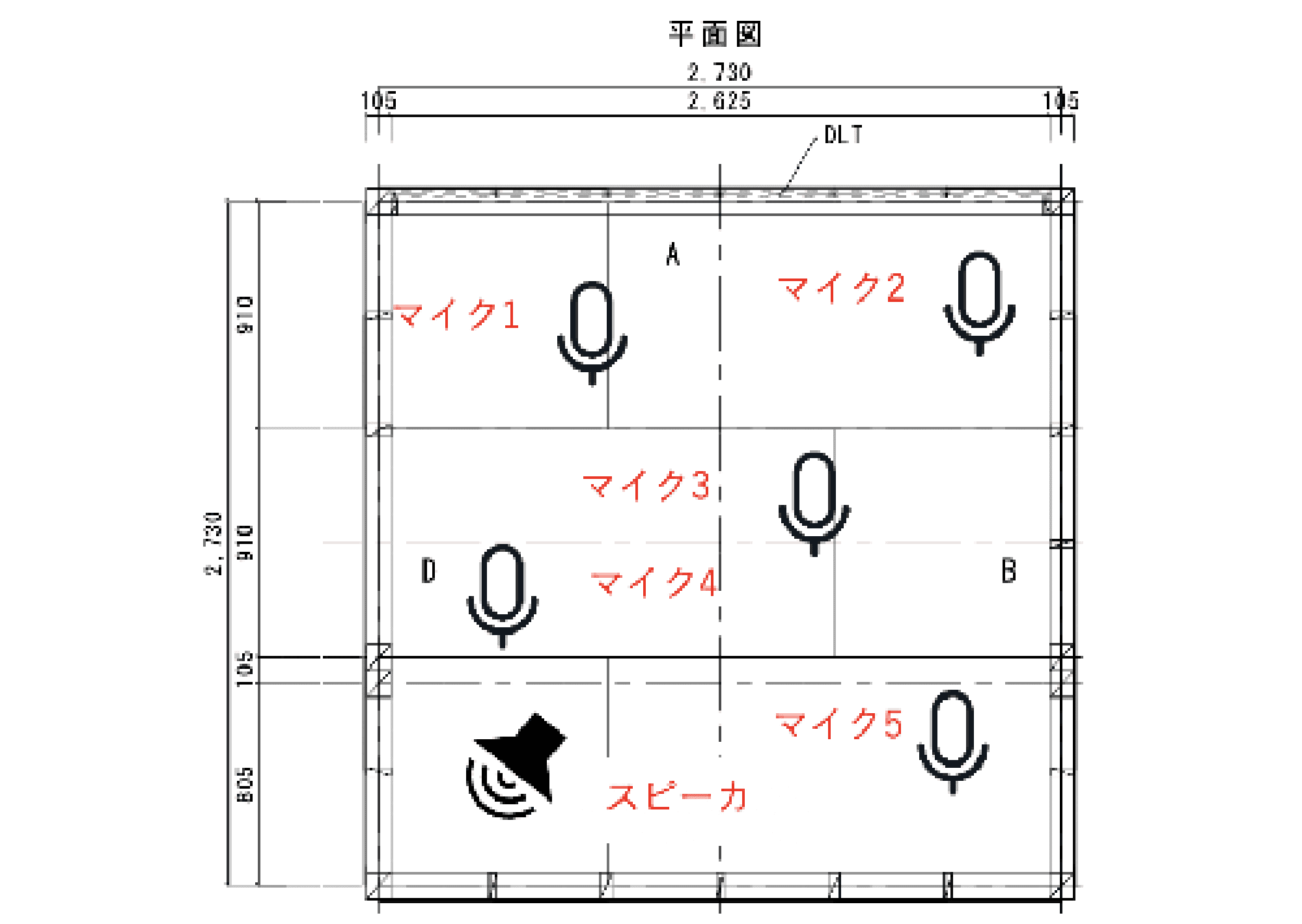 図24 スピーカ、マイク配置図